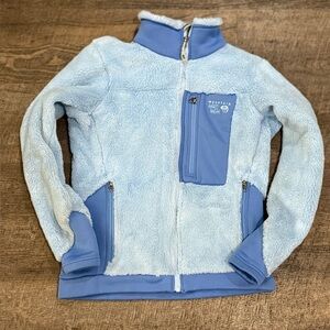 Mountain Hard Wear Sherpa Fleece Jacket Women’s S Blue Zip Up Soft Warm